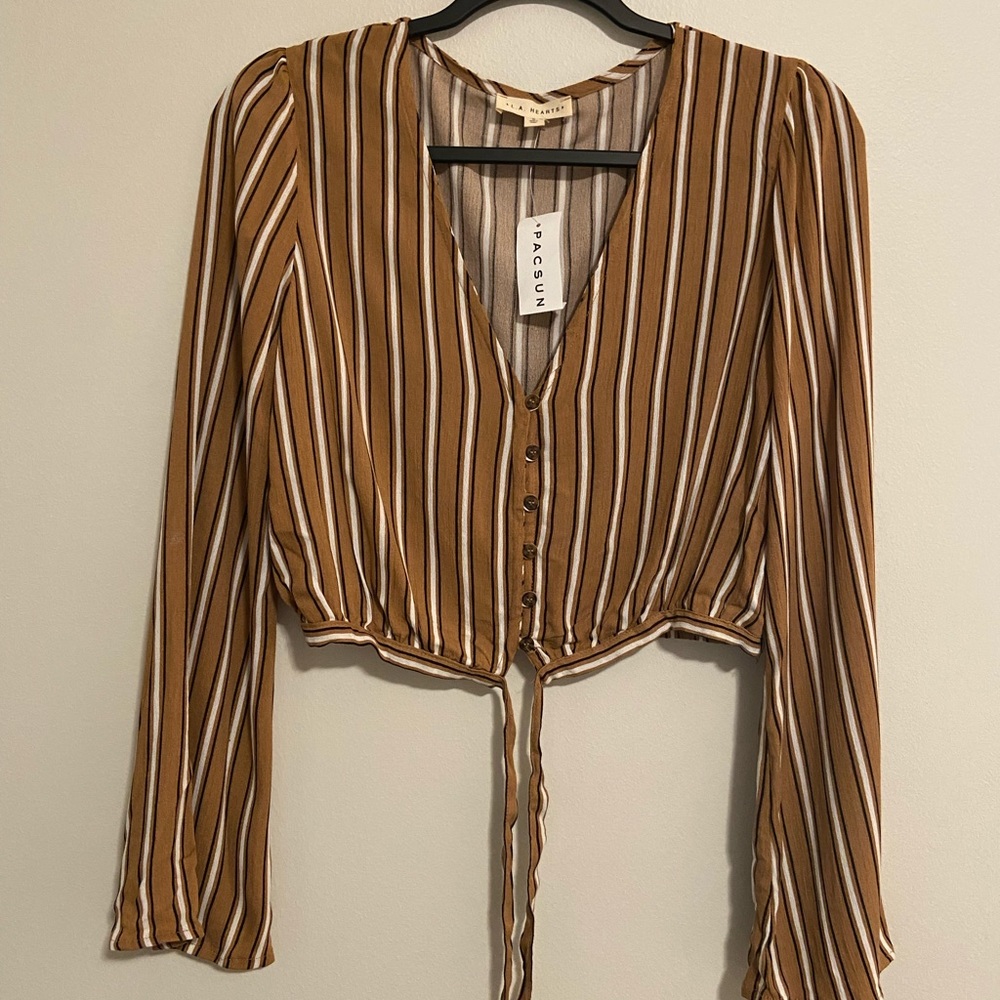 Cute Pacsun Long Sleeve Cropped Top
